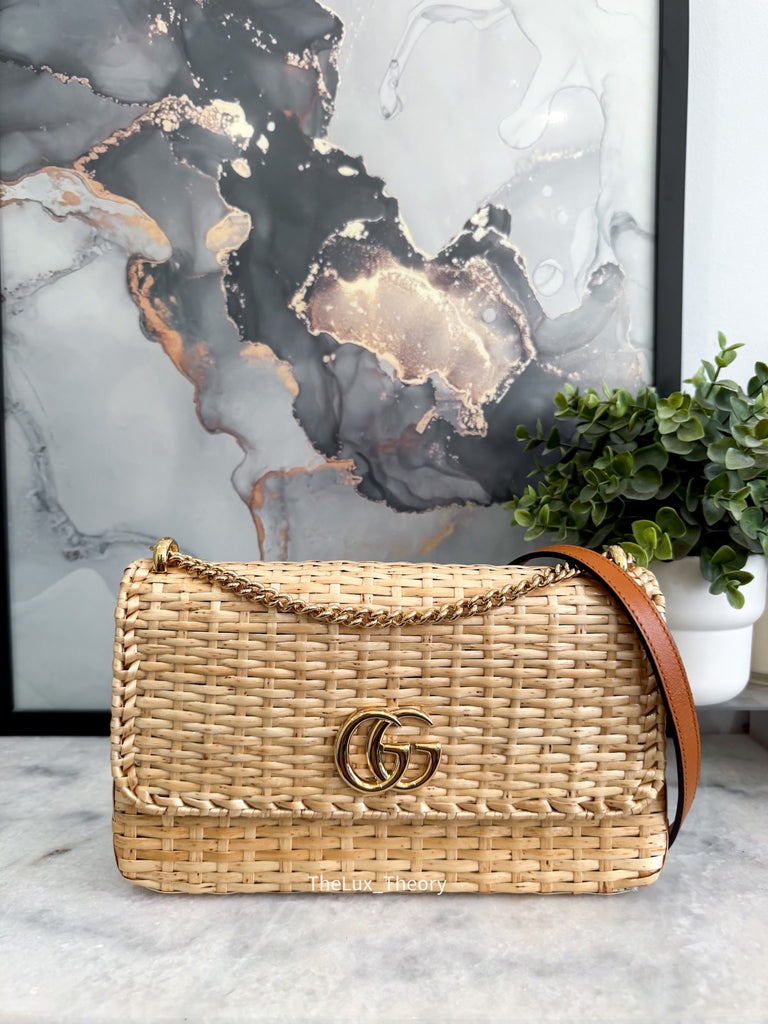 GUCCI MEDIUM CESTINO WICKER BAG THE LUX THEORY