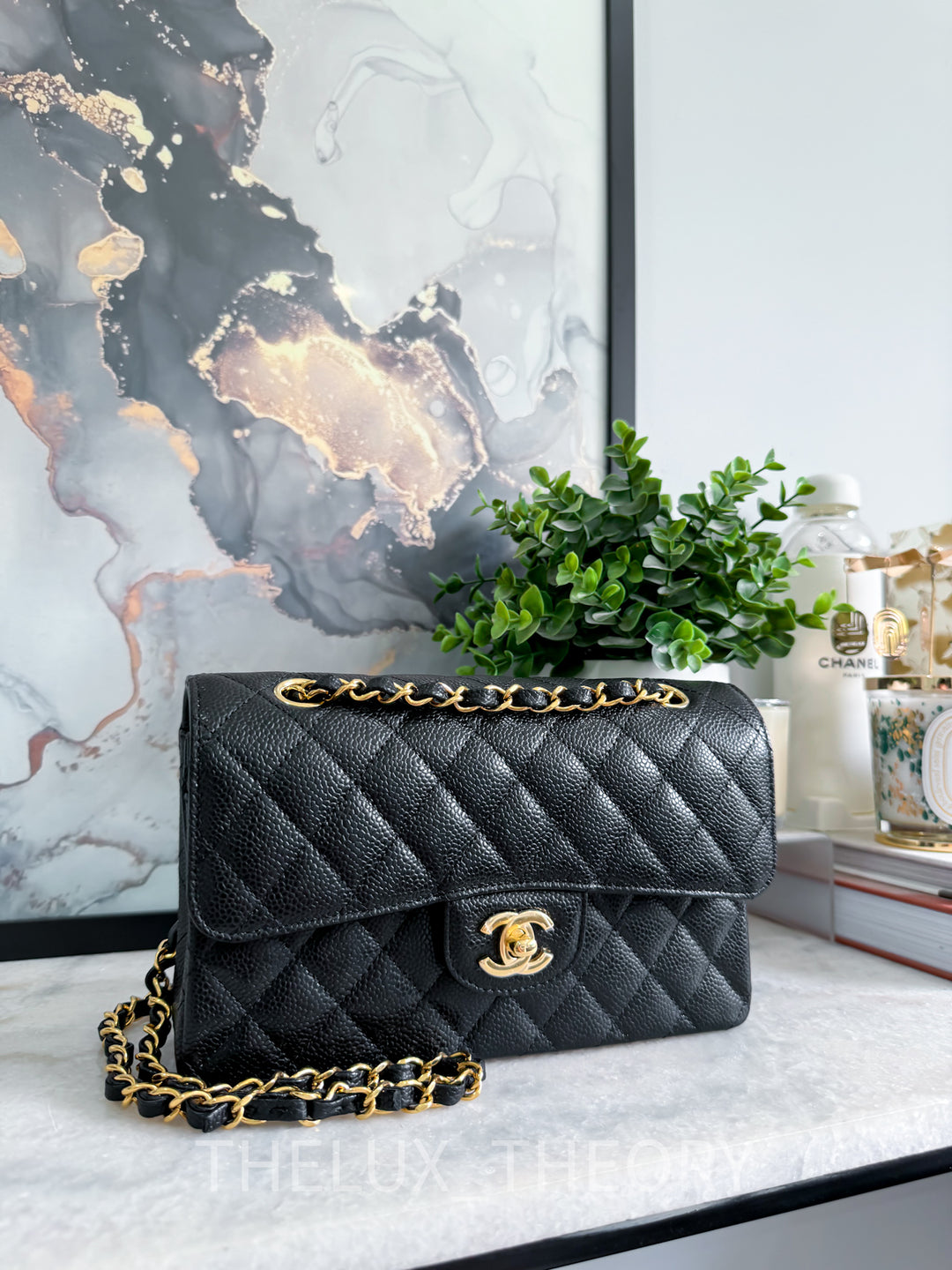 SMALL BLACK CLASSIC DOUBLE FLAP CAVIAR GOLD HARDWARE 2023