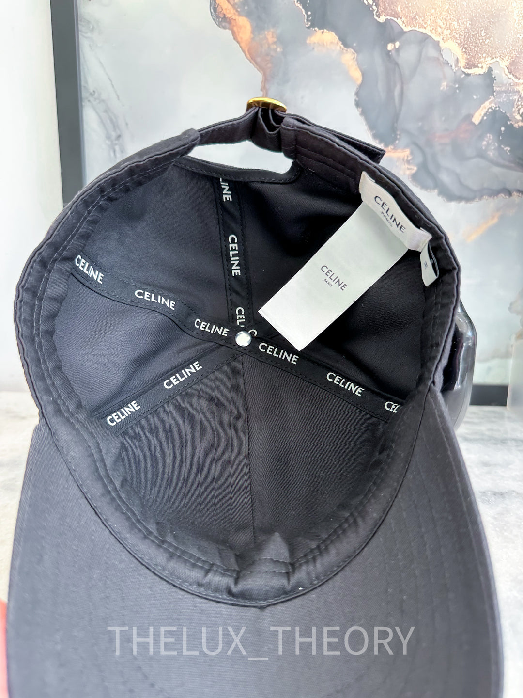 CELINE BASEBALL CAP IN DRILL COTTON BLACK