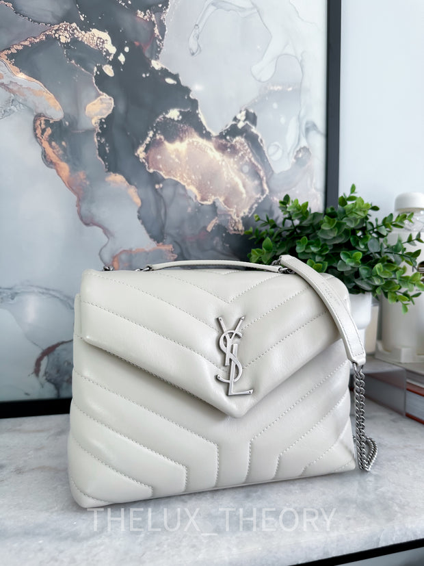 Coffee and Shopping with my YSL Small LouLou bag in Vintage Blanc