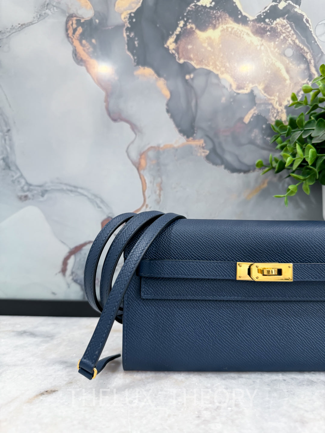 KELLY-TO-GO BLEU NAVY EPSOM GOLD HARDWARE (B 2023)