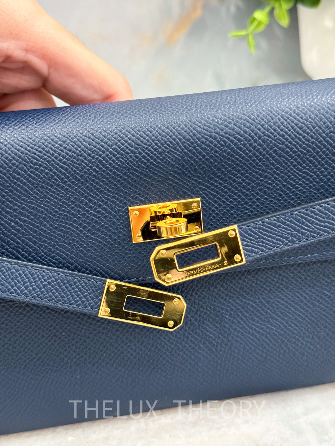 KELLY-TO-GO BLEU NAVY EPSOM GOLD HARDWARE (B 2023)