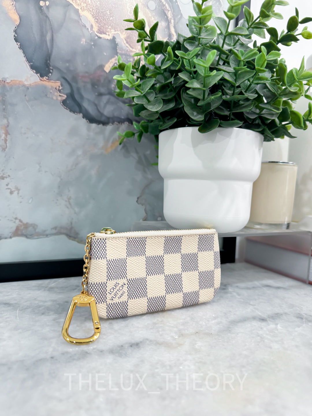 L.V. POCHETTE CLES DAMIER AZUR