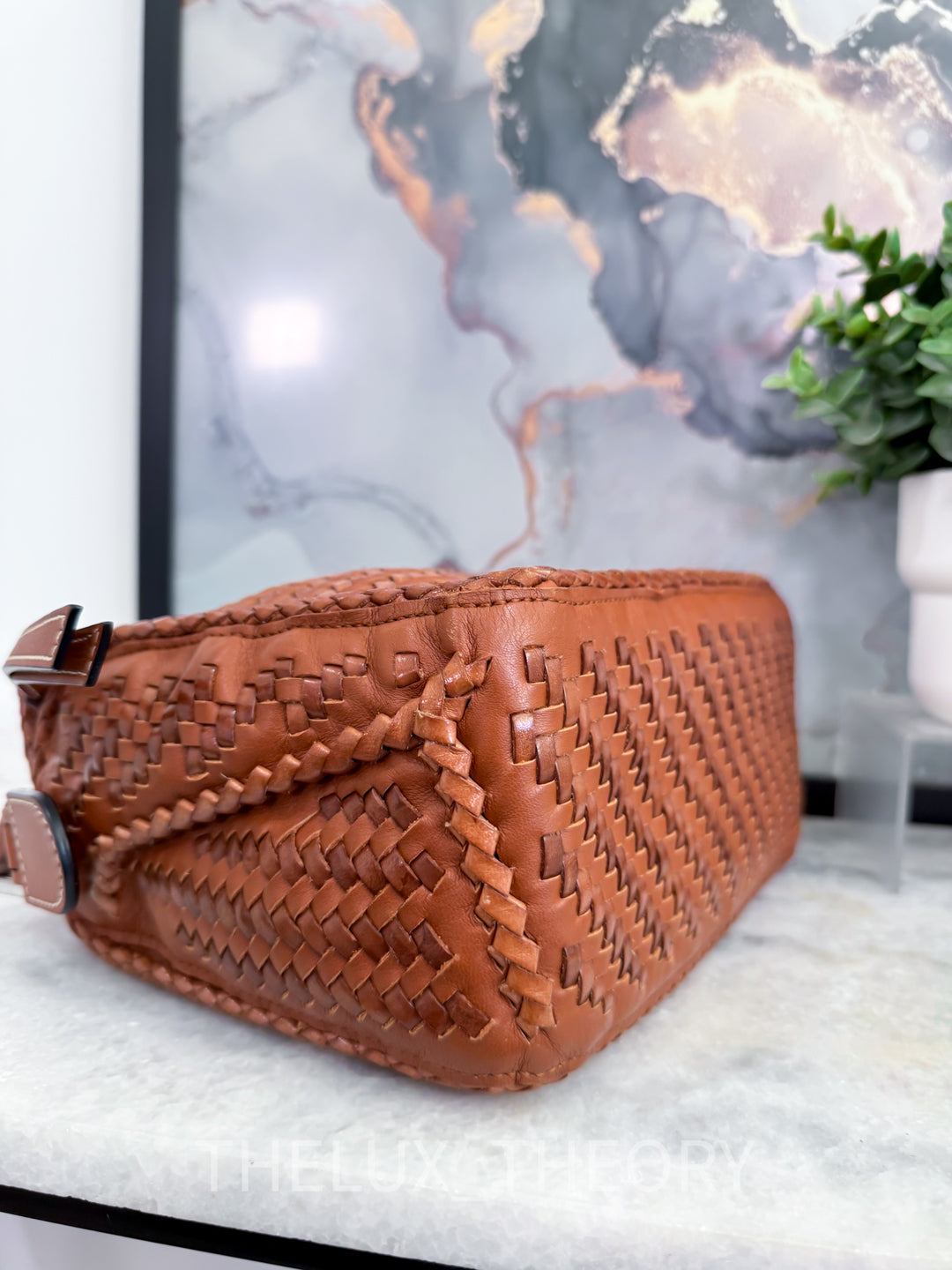 LOEWE SMALL PUZZLE BAG WOVEN BUFFALO LEATHER