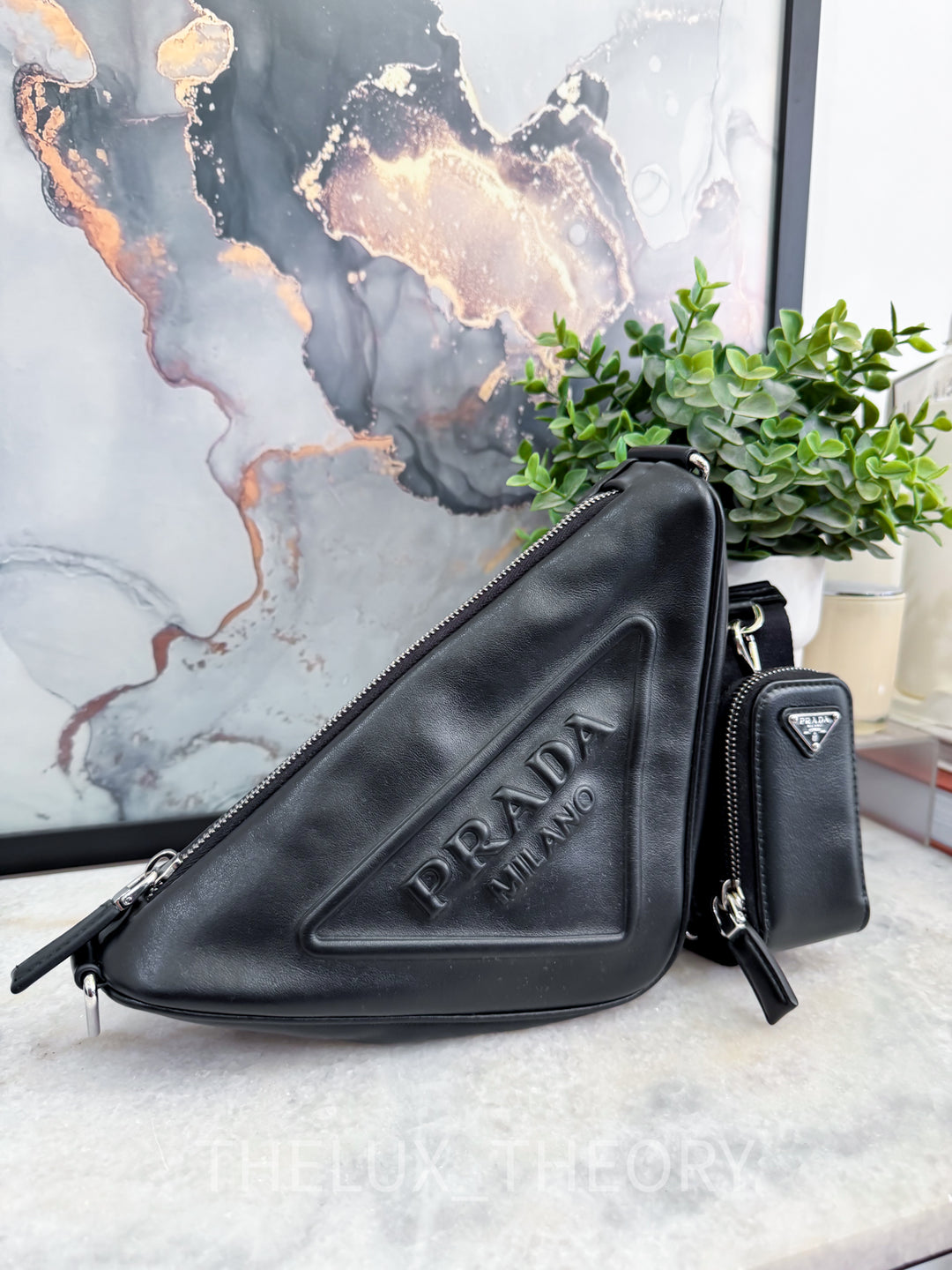 PRADA TRIANGLE BLACK CROSSBODY BAG