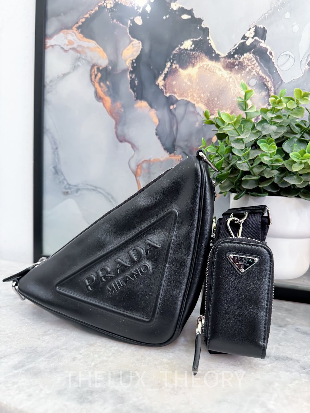 PRADA TRIANGLE BLACK CROSSBODY BAG