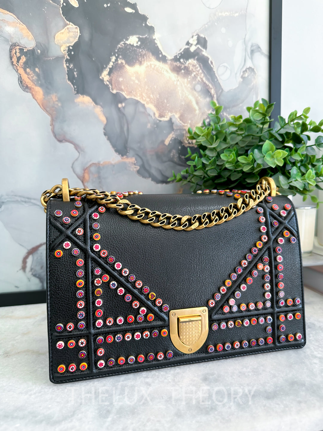 DIORAMA BEADED MEDIUM FLAP BAG 2018